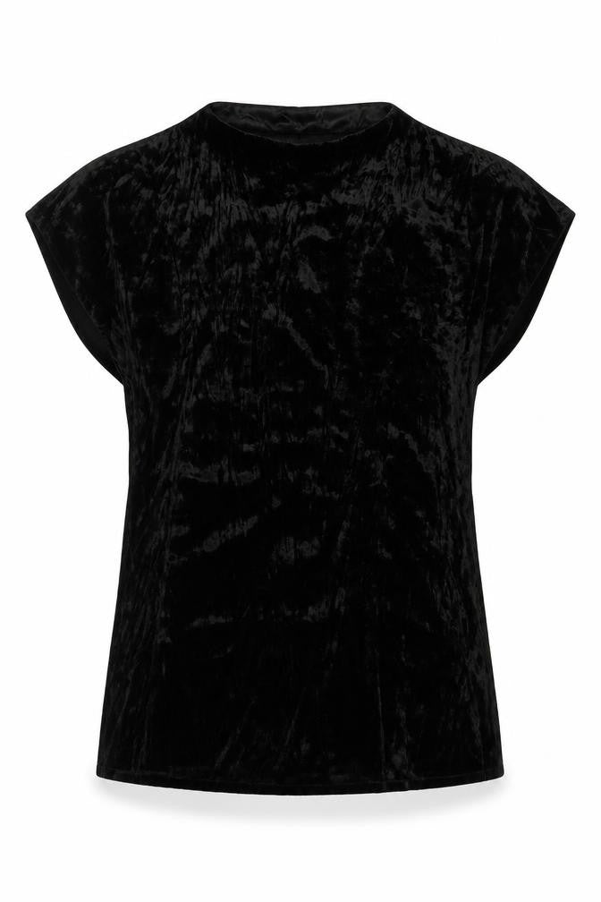 Wi & Co Womens Black Polyester Basic Blouse Size S High Neck
