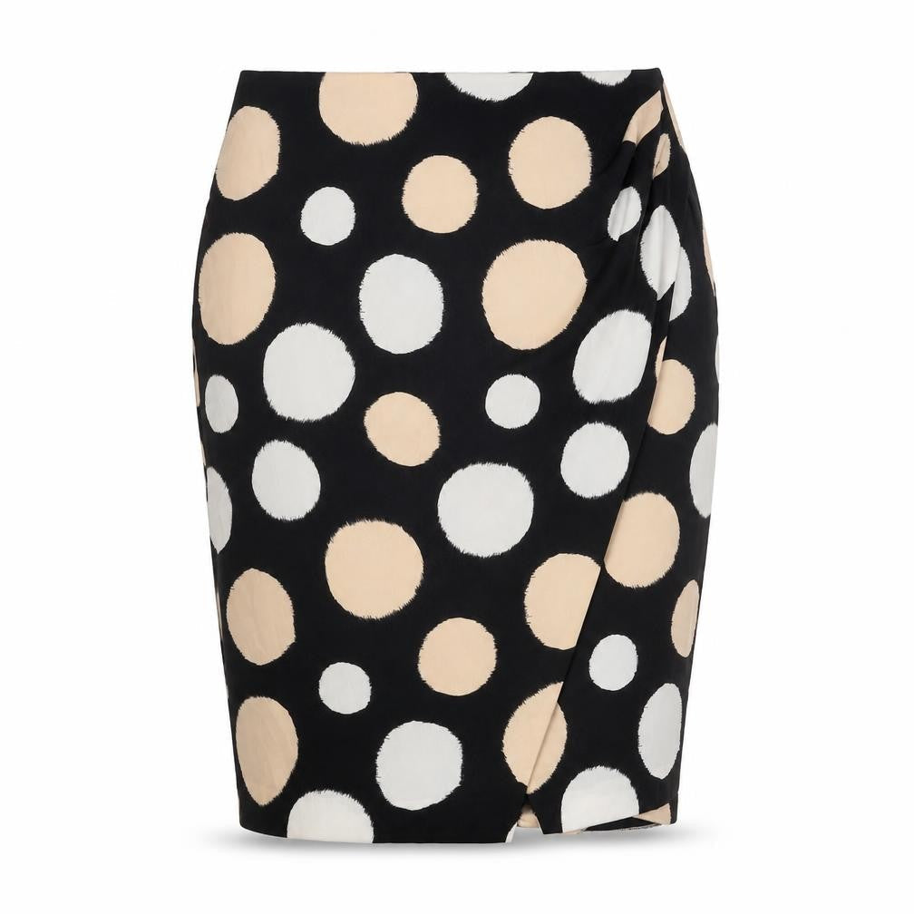 Planet Womens Black Polka Dot Polyester A-Line Skirt Size 34 in Zip