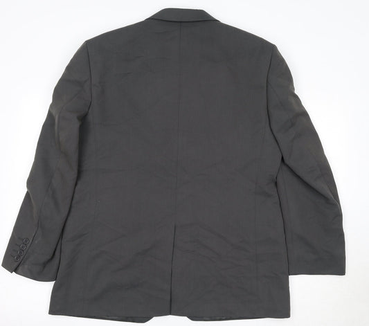 BHS Mens Grey Polyester Jacket Suit Jacket Size 42 Regular