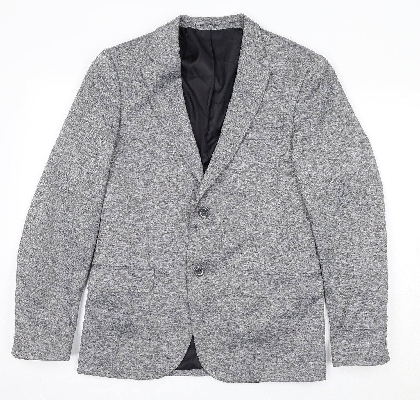 Boohoo Mens Grey Cotton Jacket Blazer Size M Regular