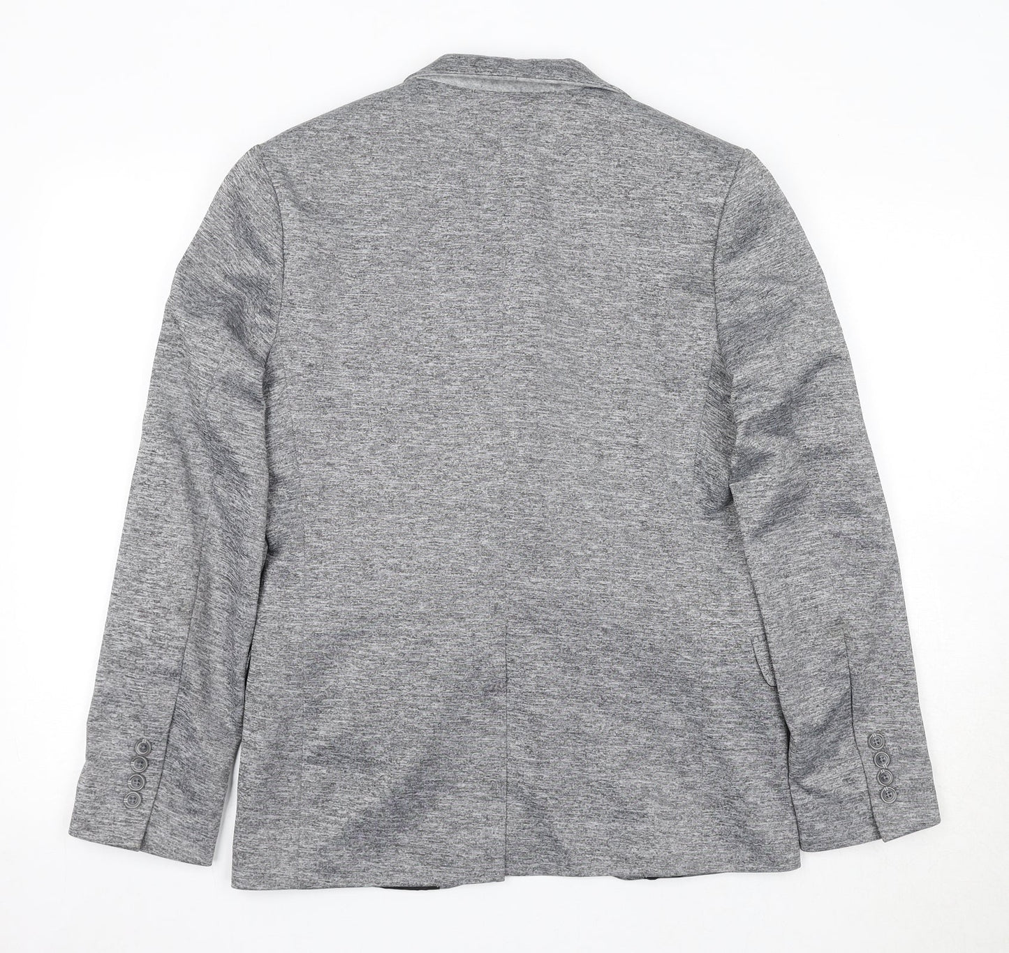 Boohoo Mens Grey Cotton Jacket Blazer Size M Regular