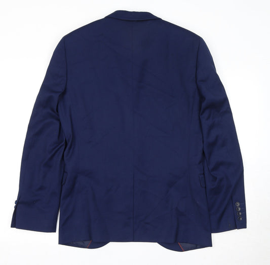 NEXT Mens Blue Polyester Jacket Suit Jacket Size 34 Regular