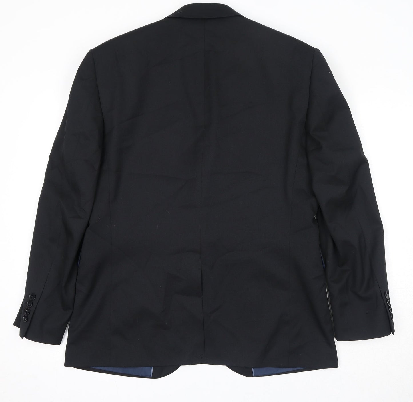John Lewis Mens Black Polyester Jacket Suit Jacket Size 40 Regular