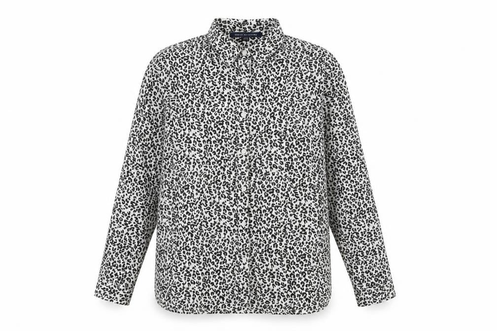 Womens UK Size 10 French Connection Multicoloured Polyester Button-Up