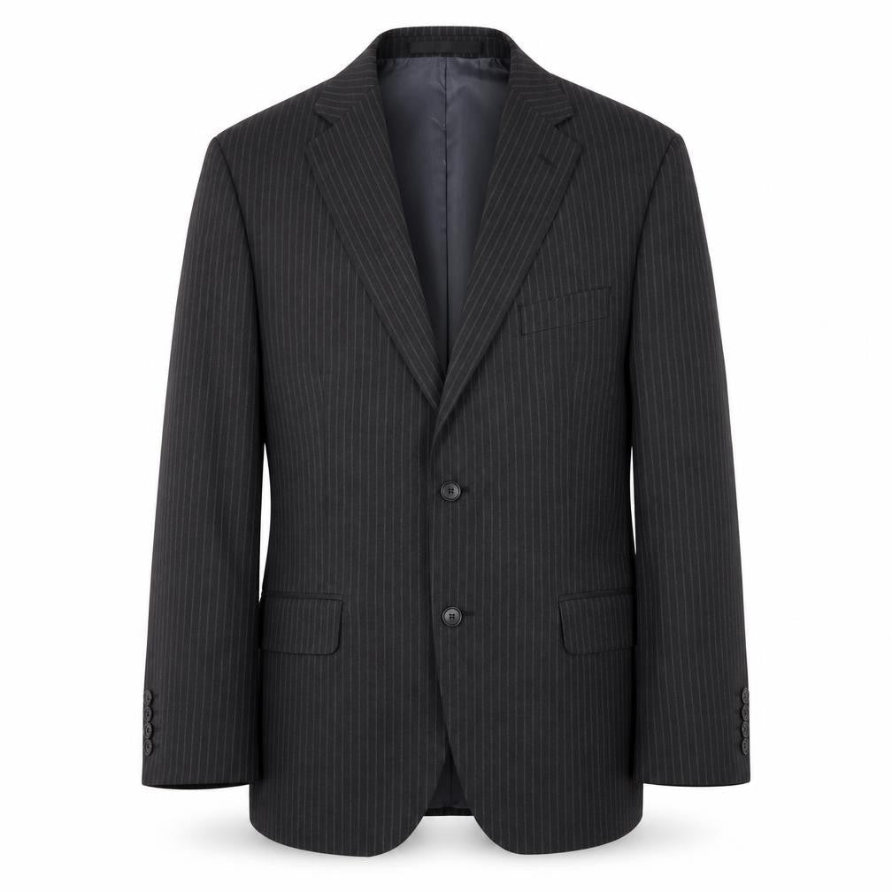 Marks and Spencer Mens Grey Striped Polyester Jacket Suit Jacket Size 40 Regular