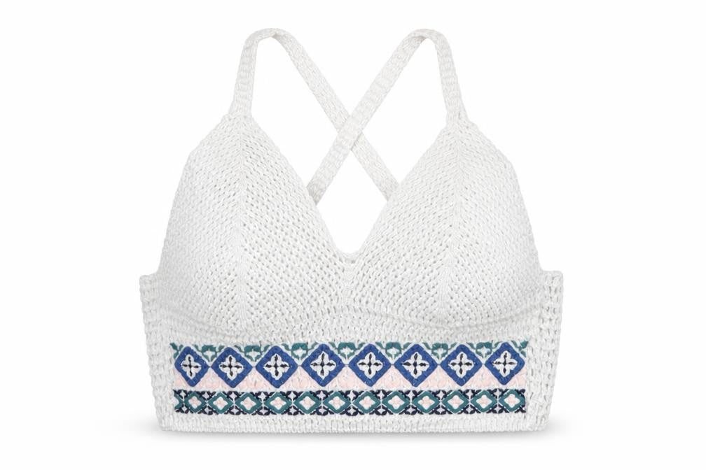 Topshop Womens White Cotton Cropped Tank Size 6 V-Neck
