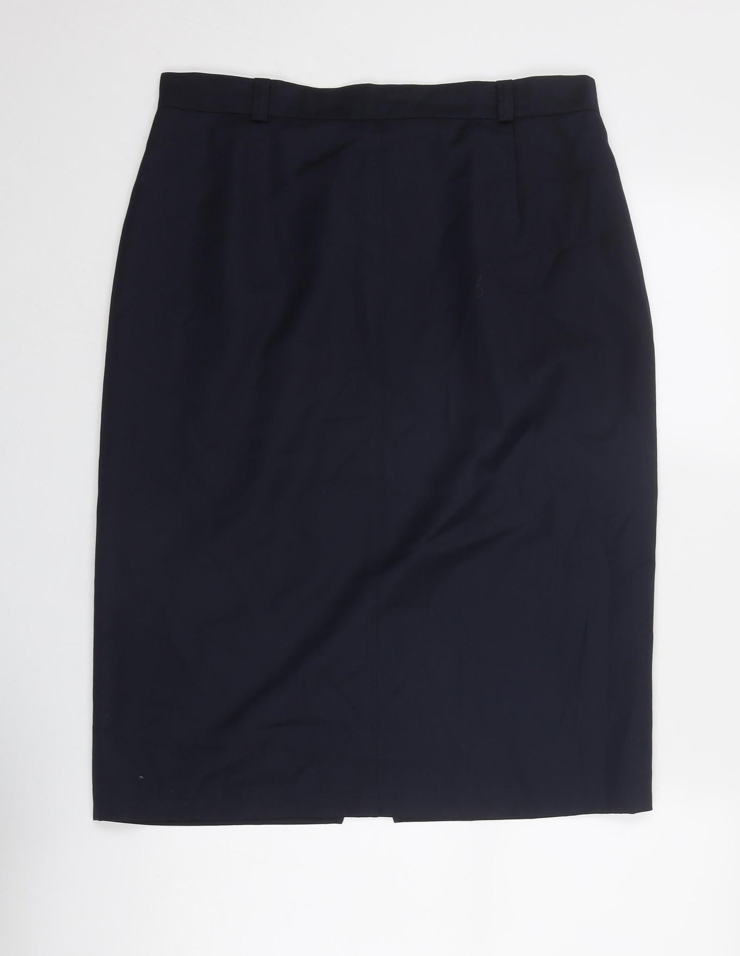 Hammer Womens Blue Polyester A-Line Skirt Size 34 in Zip