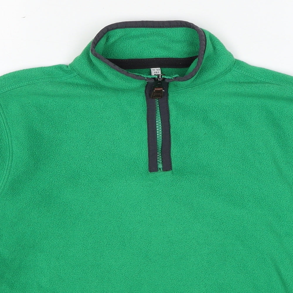 Marks and Spencer Boys Green Polyester Pullover Sweatshirt Size 9-10 Years Pullover