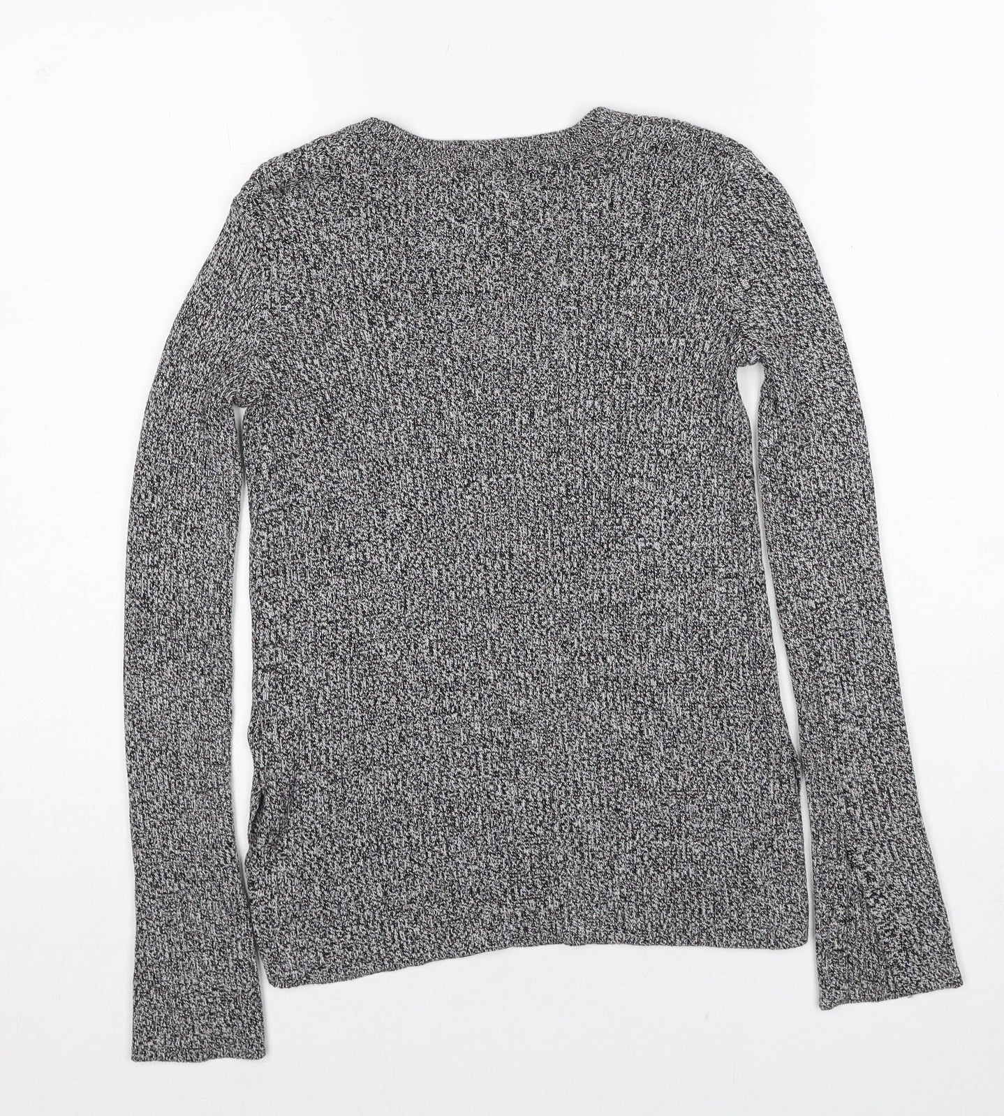 H&M Womens Grey Round Neck Cotton Pullover Jumper Size XS