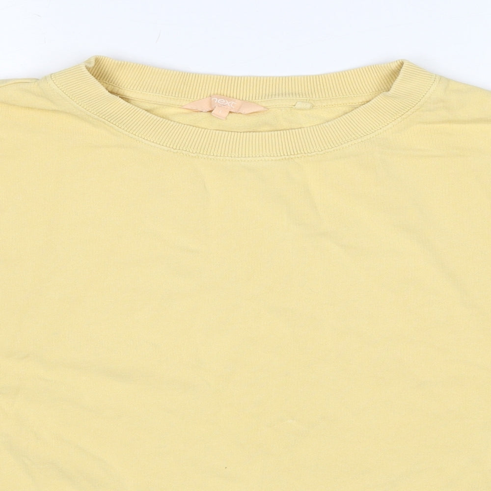 NEXT Womens Yellow Cotton Pullover Sweatshirt Size L Pullover