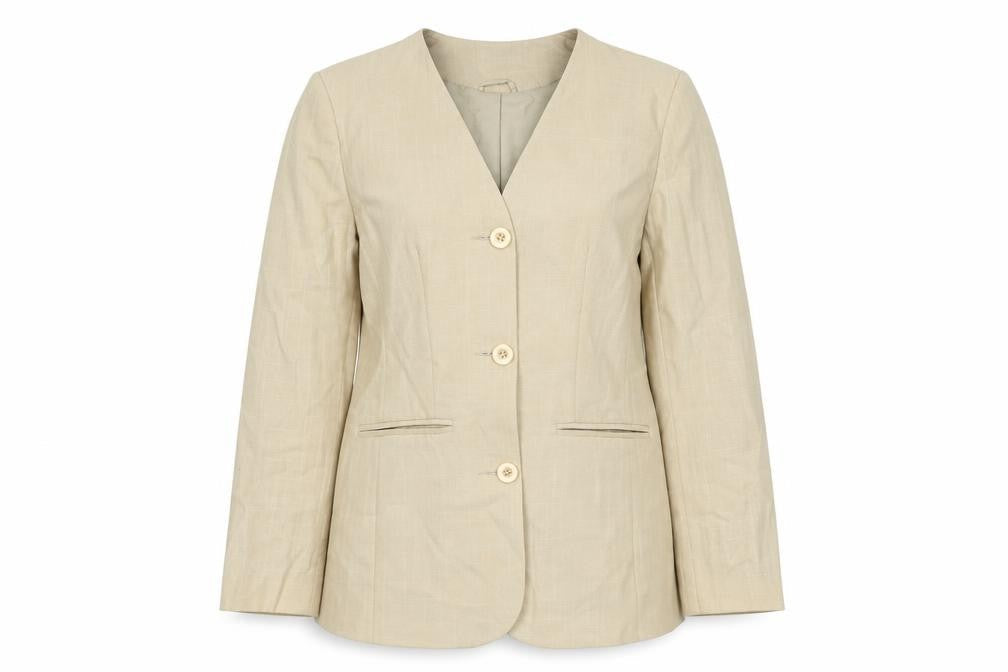 St Bernard Womens Beige Jacket Blazer Size 10 Button