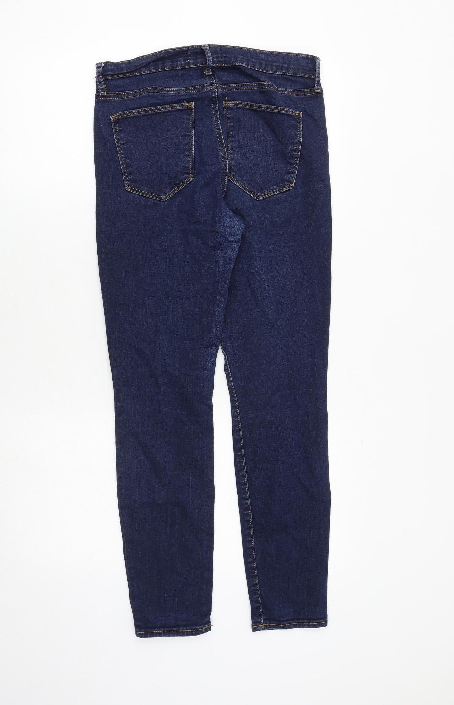 Gap Womens Blue Cotton Skinny Jeans Size 28 in Slim Zip