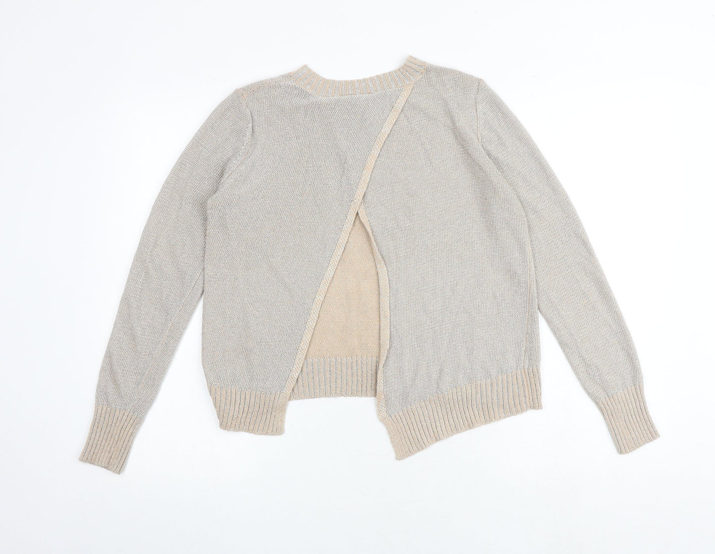 River Island Womens Pink Round Neck Viscose Pullover Jumper Size 12 - Open Back