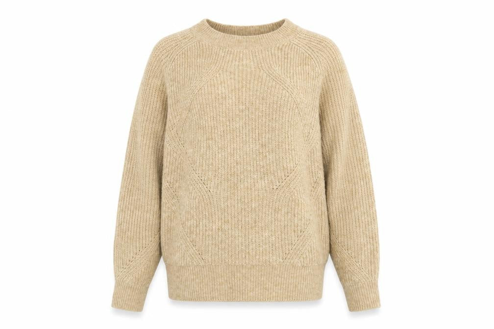 Marks and Spencer Womens Brown Round Neck Acrylic Pullover Jumper Size S