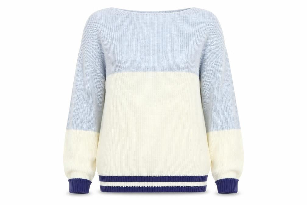 Marks and Spencer Womens Multicoloured Round Neck 100% Cotton Pullover Jumper Size M