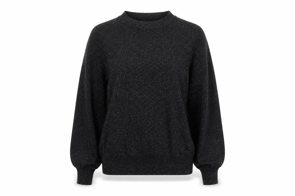Marks and Spencer Womens Black Round Neck Viscose Pullover Jumper Size S