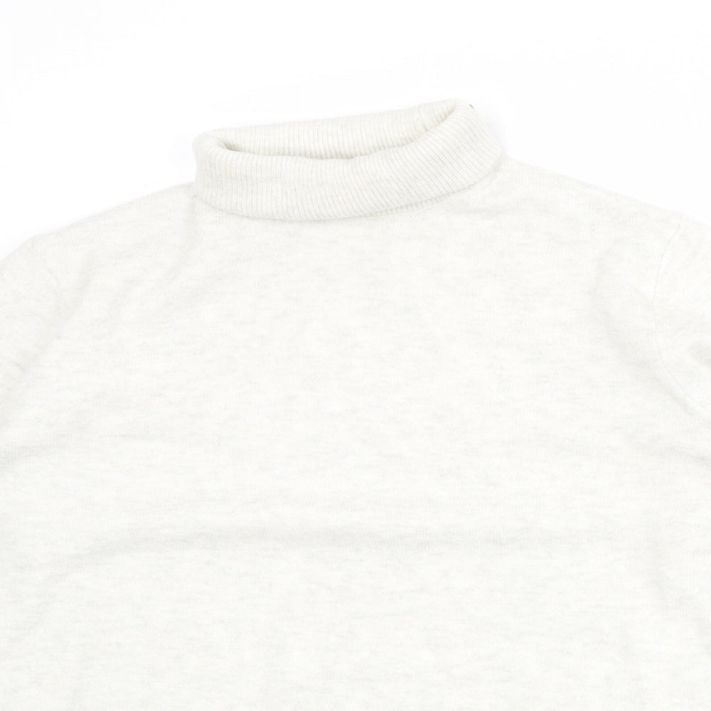 Marks and Spencer Womens Grey Roll Neck Polyester Pullover Jumper Size S
