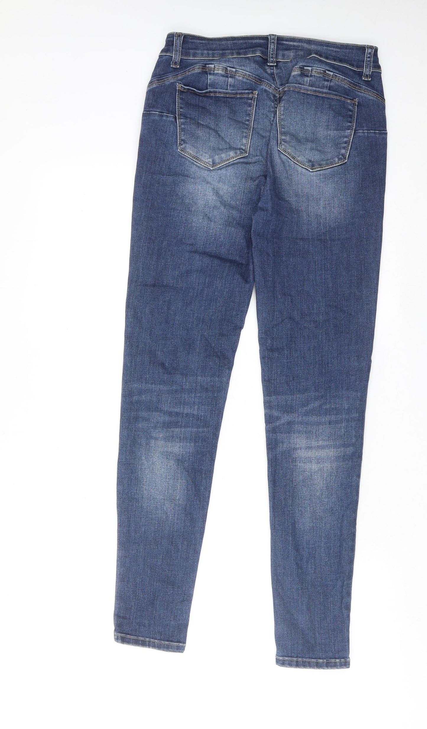 WAX JEAN Womens Blue Cotton Skinny Jeans Size 28 in Regular Zip