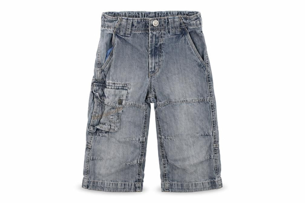Power Kids Boys Blue Cotton Straight Jeans Size 6-7 Years Regular Zip