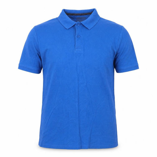 Sandstone & Co Mens Blue Cotton Polo Size S Collared Button
