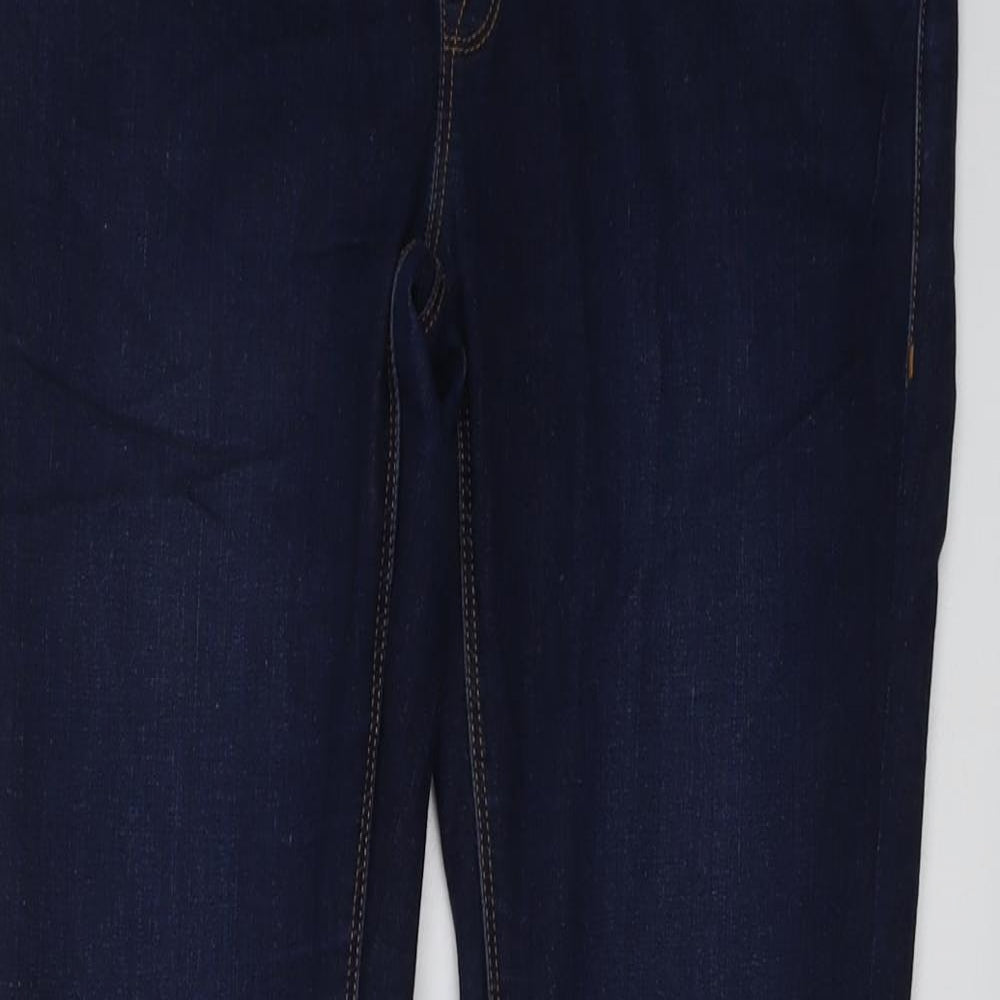 Topshop Womens Blue Cotton Skinny Jeans Size 10 L30 in Regular