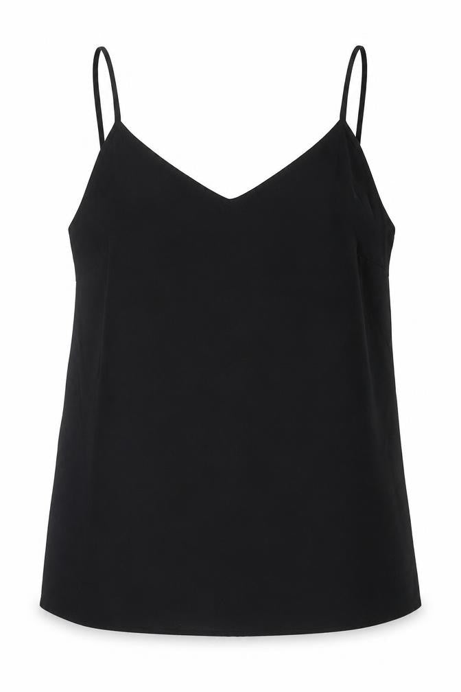 Marks and Spencer Womens Black Polyester Basic Tank Size 10 Sweetheart