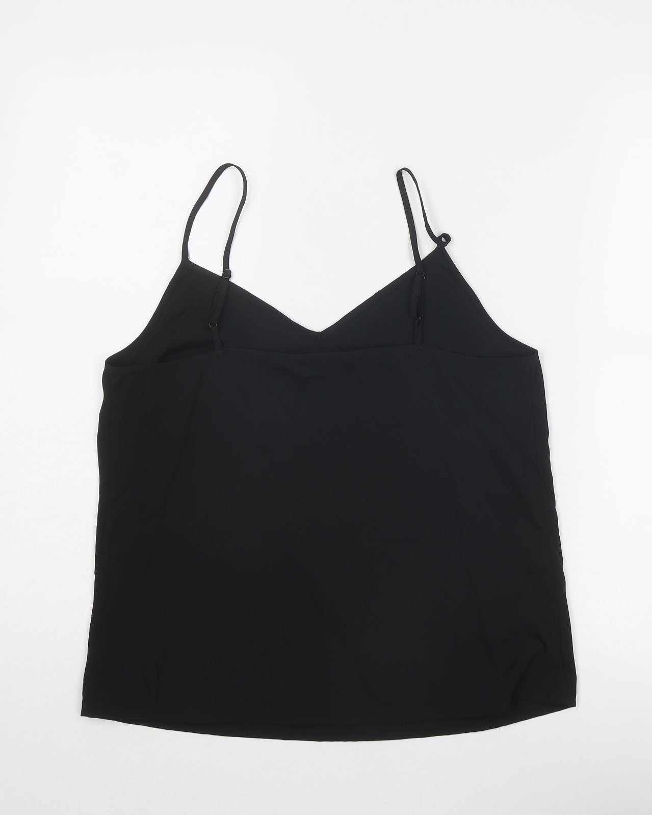 Marks and Spencer Womens Black Polyester Basic Tank Size 10 Sweetheart
