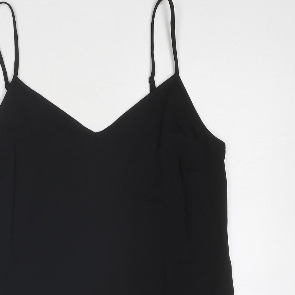 Marks and Spencer Womens Black Polyester Basic Tank Size 10 Sweetheart