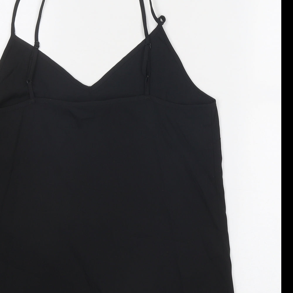 Marks and Spencer Womens Black Polyester Basic Tank Size 10 Sweetheart