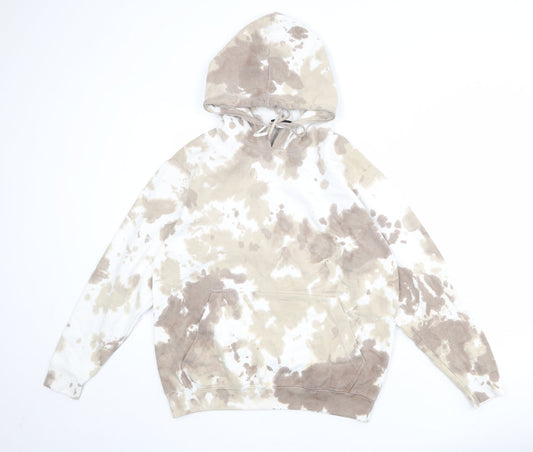 PRETTYLITTLETHING Womens Multicoloured Geometric Polyester Pullover Hoodie Size S Pullover - Tie Dye