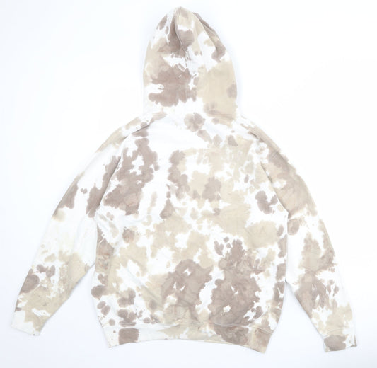 PRETTYLITTLETHING Womens Multicoloured Geometric Polyester Pullover Hoodie Size S Pullover - Tie Dye