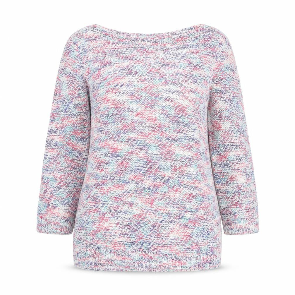 Marks and Spencer Womens Multicoloured Boat Neck Acrylic Pullover Jumper Size 8