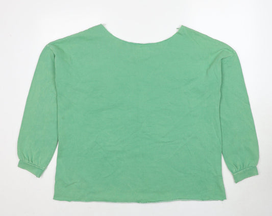 NEXT Womens Green Cotton Pullover Sweatshirt Size L Pullover