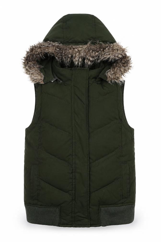 Gap Womens Green Parka Waistcoat Size XS Zip
