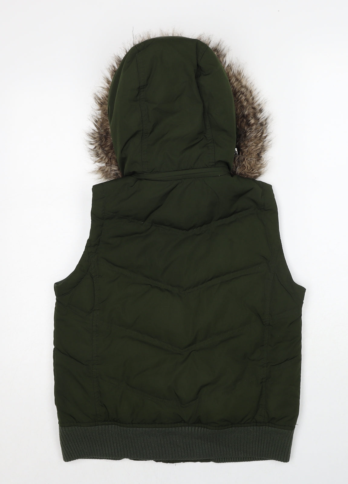Gap Womens Green Parka Waistcoat Size XS Zip