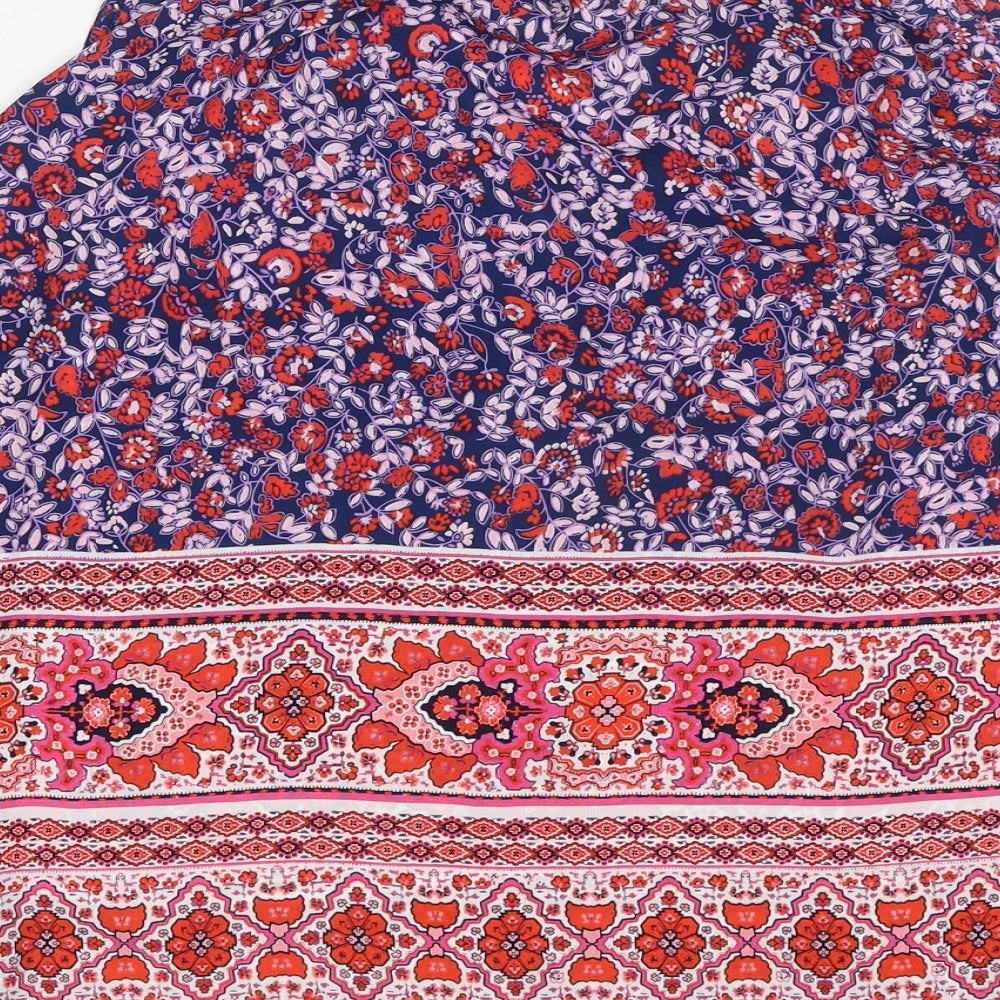 Gap Womens Multicoloured Geometric Polyester Basic Tank Size S Round Neck