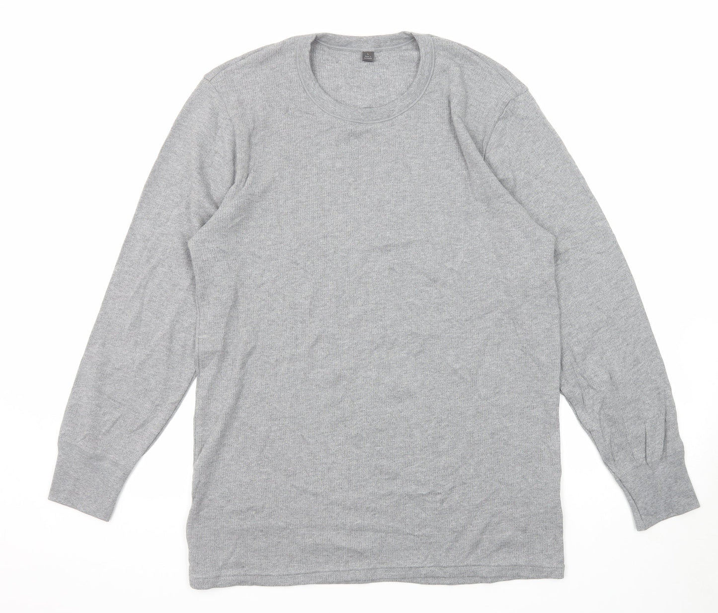 Marks and Spencer Mens Grey Cotton Pullover Sweatshirt Size L