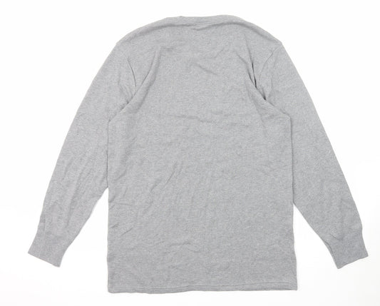 Marks and Spencer Mens Grey Cotton Pullover Sweatshirt Size L