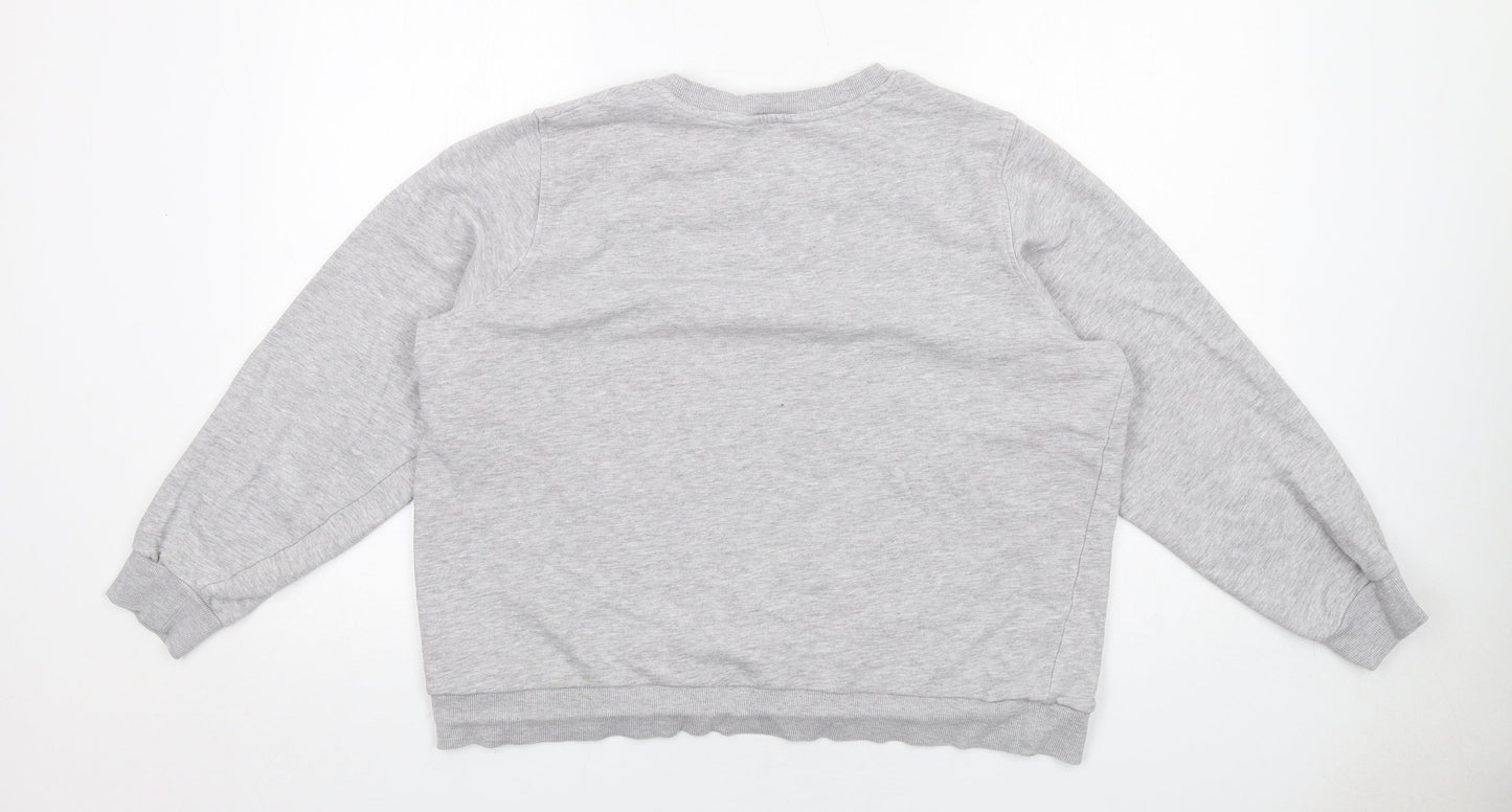 Marks and Spencer Womens Grey Cotton Pullover Sweatshirt Size 20 Pullover