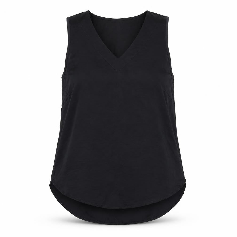 H&M Womens Grey Polyester Basic Tank Size 4 V-Neck