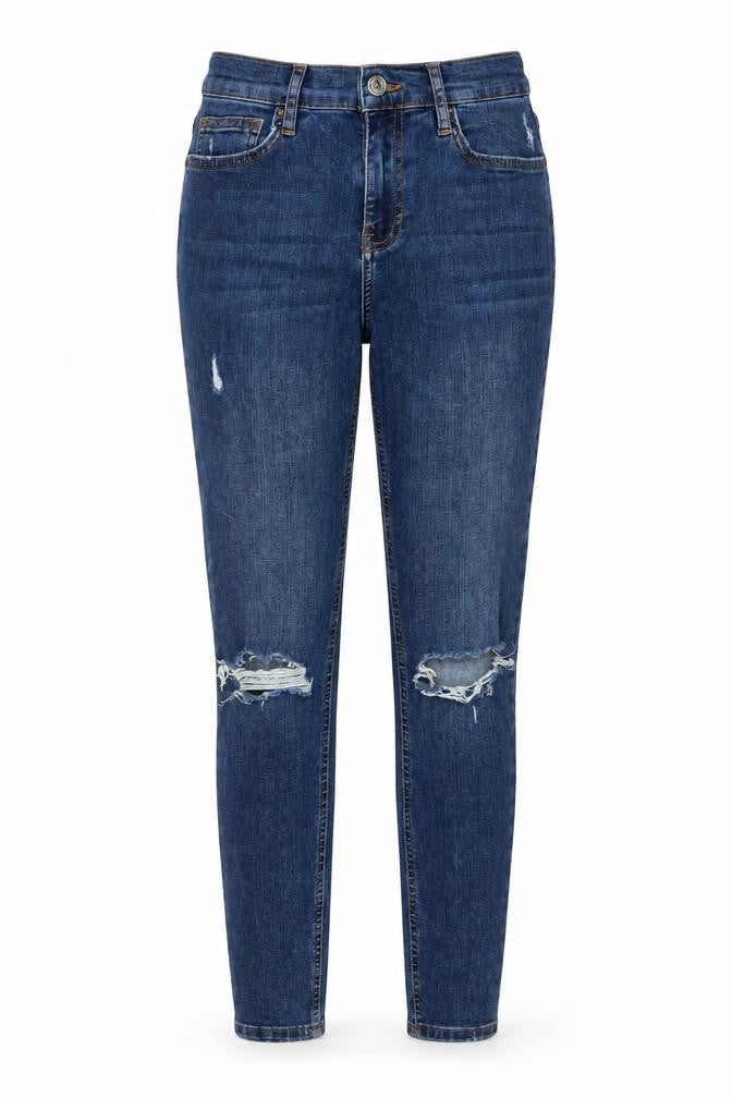 Topshop Womens Blue Cotton Skinny Jeans Size 26 in L27 in Regular Button
