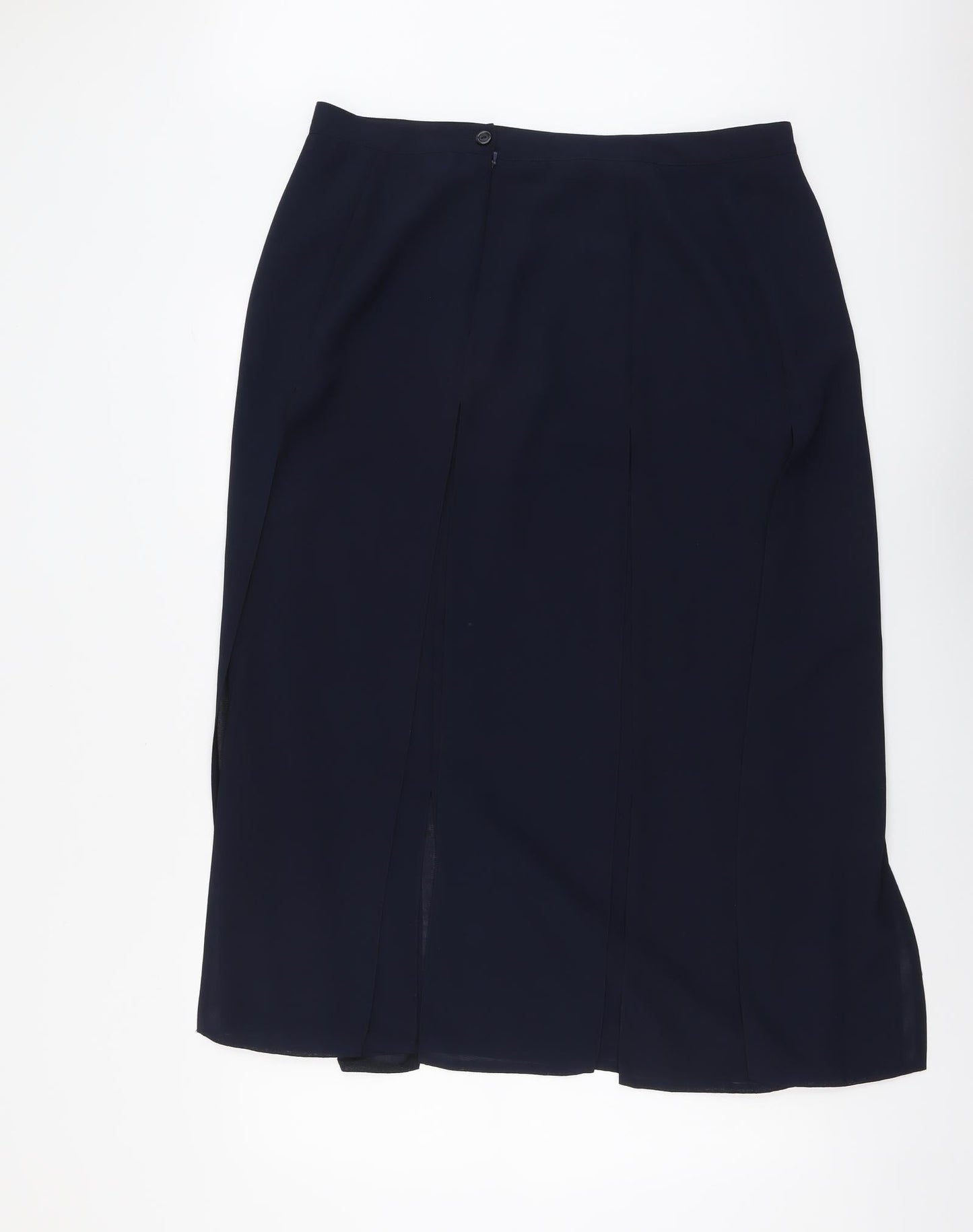 Roman Womens Blue Polyester Swing Skirt Size 20 Zip