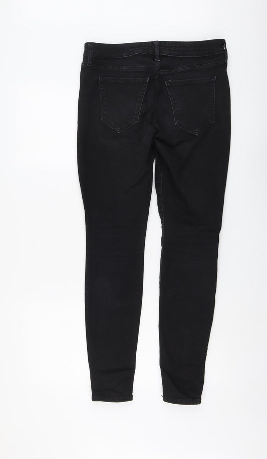 Gap Womens Black Cotton Skinny Jeans Size 30 in L29 in Regular Button