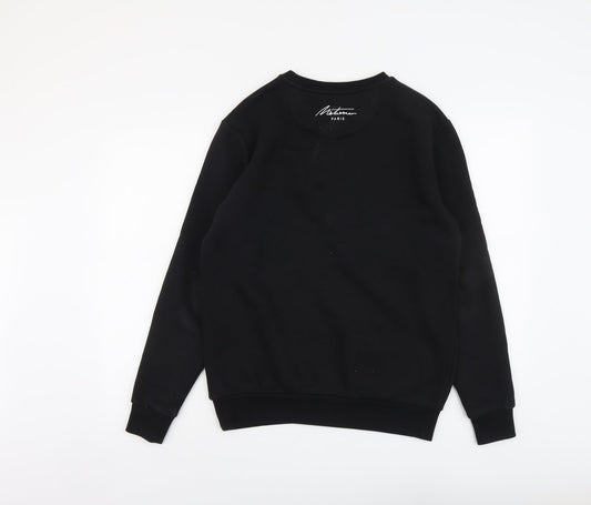 Metissier Paris Mens Black Cotton Pullover Sweatshirt Size XS