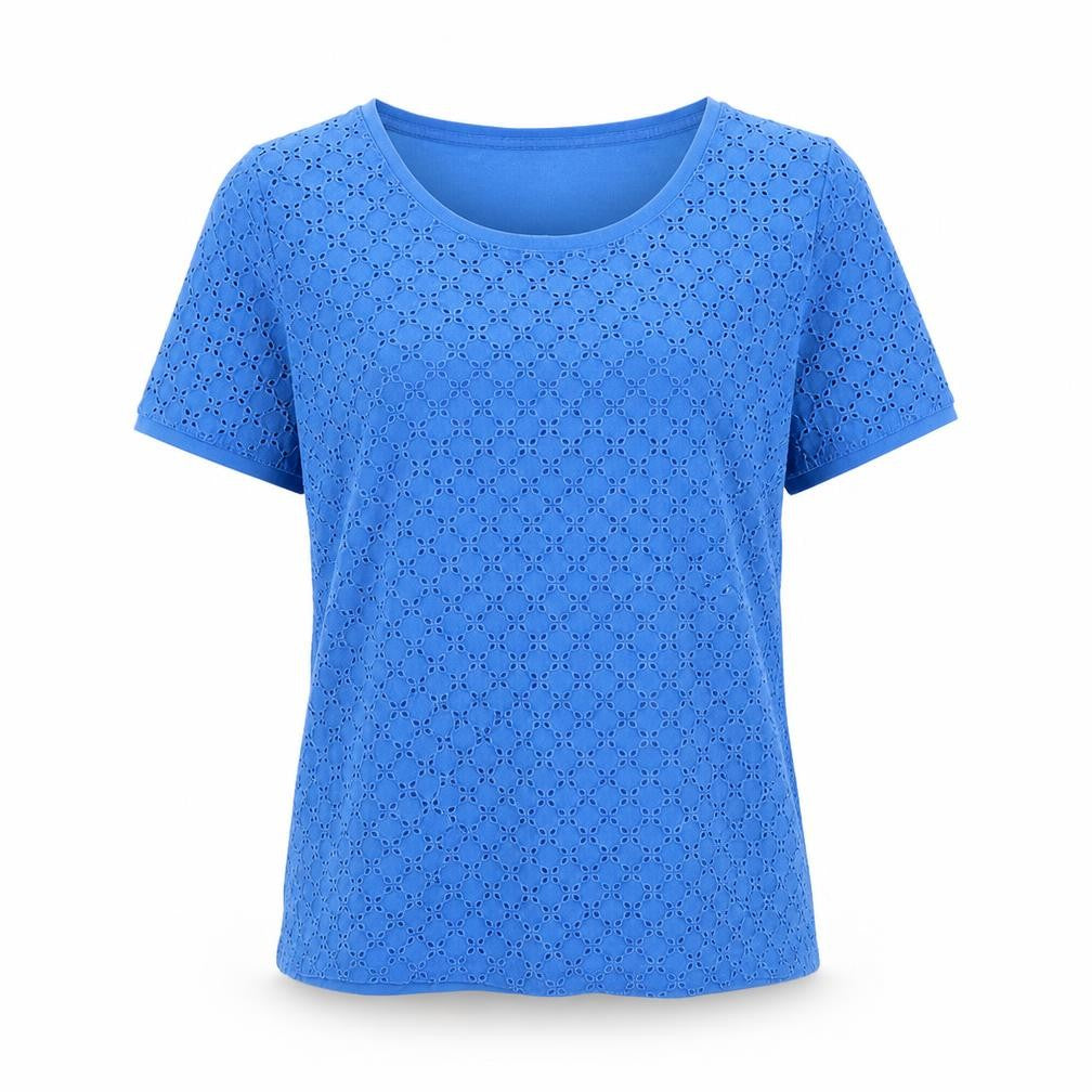 Womens UK Size L Dickins & Jones Blue 100% Cotton T-Shirt