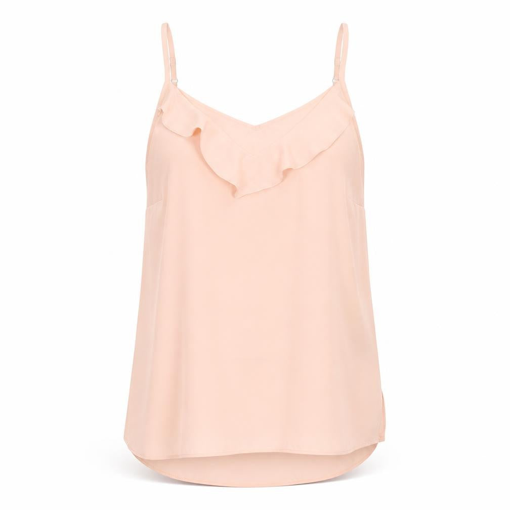 Evans Womens Pink Polyester Basic Tank Size 16 V-Neck