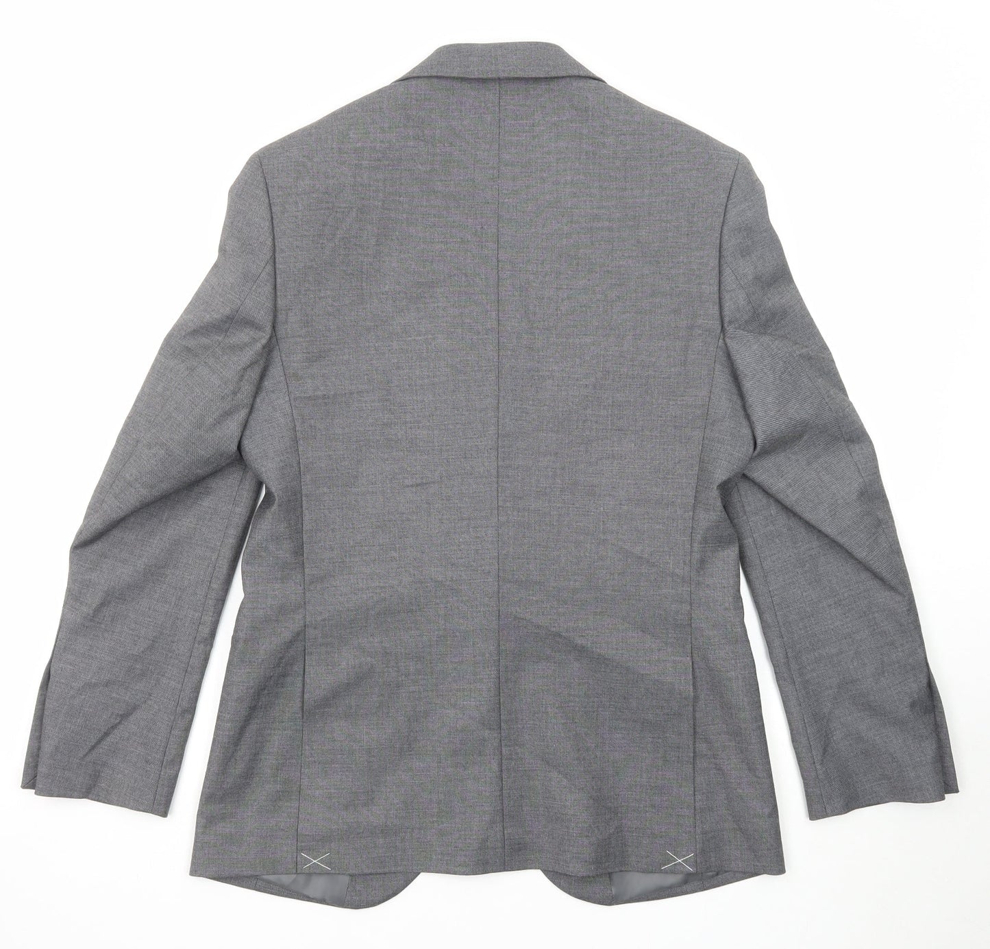 Marks and Spencer Mens Grey Polyester Jacket Suit Jacket Size 38 Regular