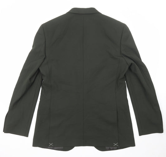 Marks and Spencer Mens Green Polyester Jacket Suit Jacket Size 40 Regular