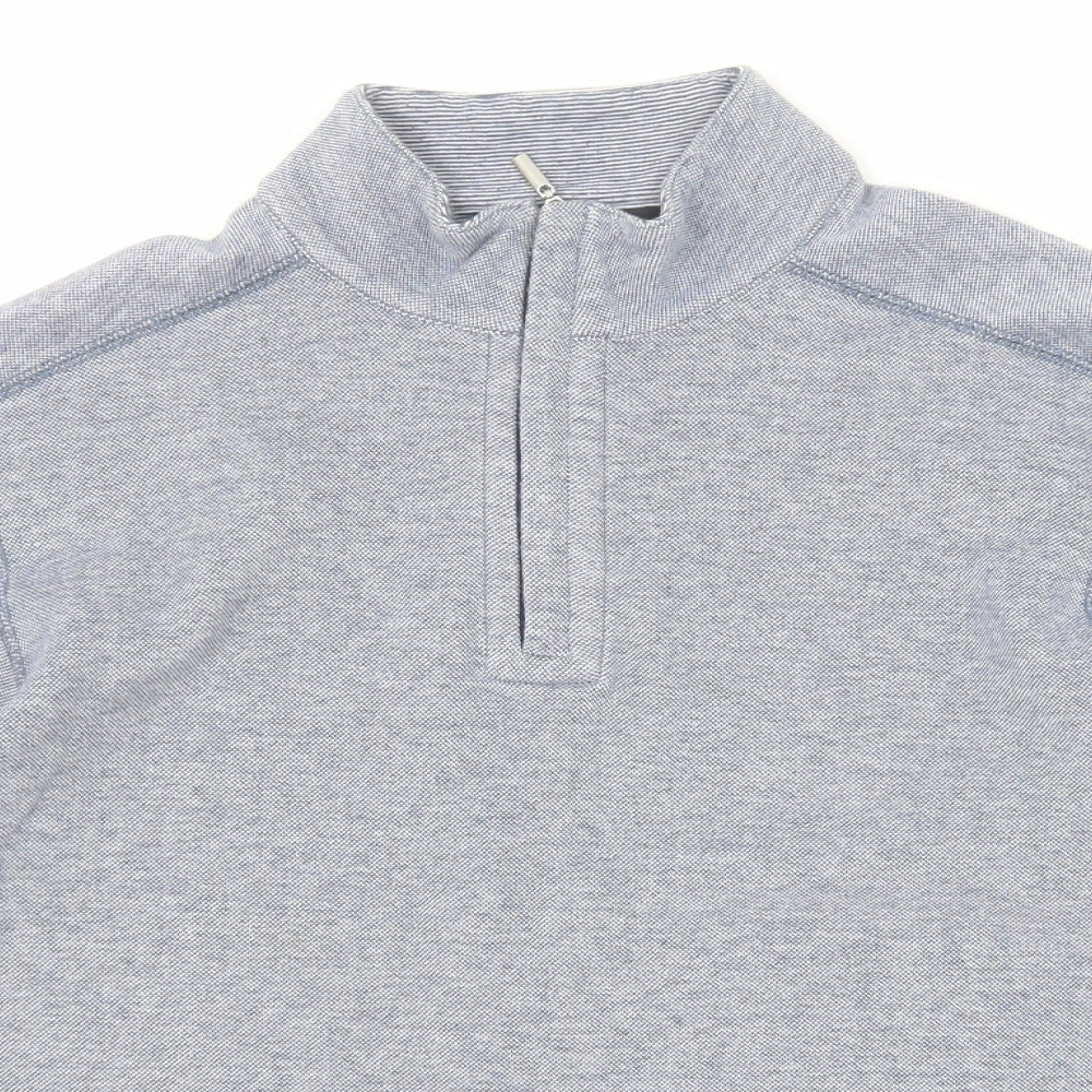 Kirkland Mens Blue Cotton Pullover Sweatshirt Size M Zip