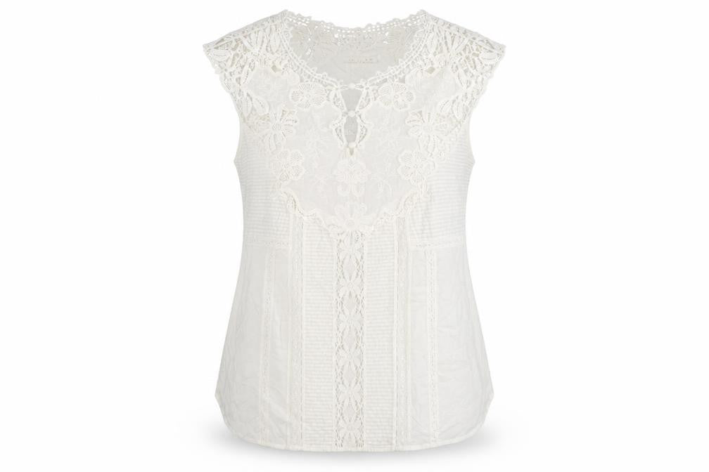 Womens UK Size 14 Lakeland White Polyester Blouse